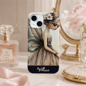 Hübsch Pastel Pink Blütenbraun Personalisiert Case-Mate iPhone Hülle