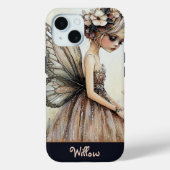 Hübsch Pastel Pink Blütenbraun Personalisiert Case-Mate iPhone Hülle (Rückseite)