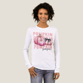 HÜBSCH PASTEL PINK FALL PUMPKINS Tri-Blend SHIRT (Vorderseite voll)