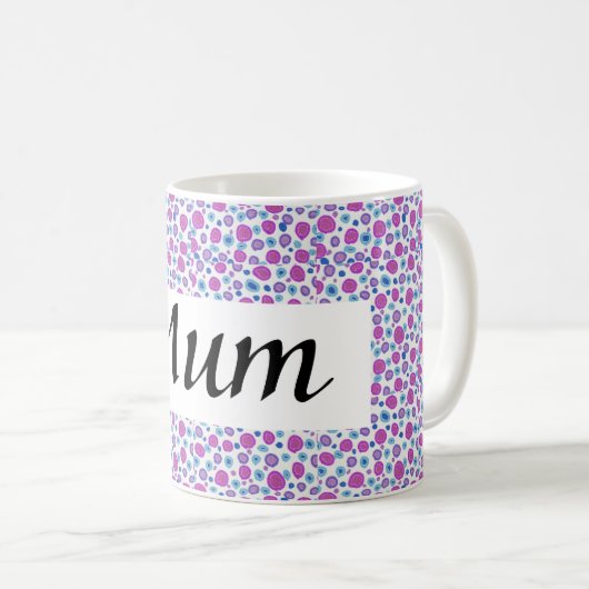 Hübsch Pastel Polka Dot Editable Kaffeetasse (VorderseiteRechts)