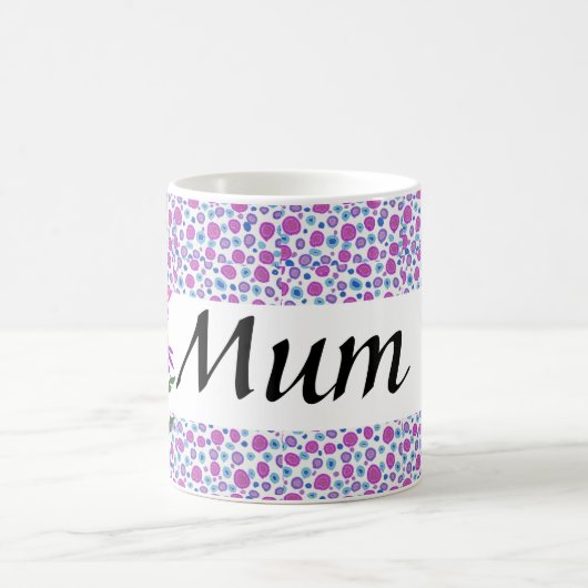 Hübsch Pastel Polka Dot Editable Kaffeetasse (Mittel)