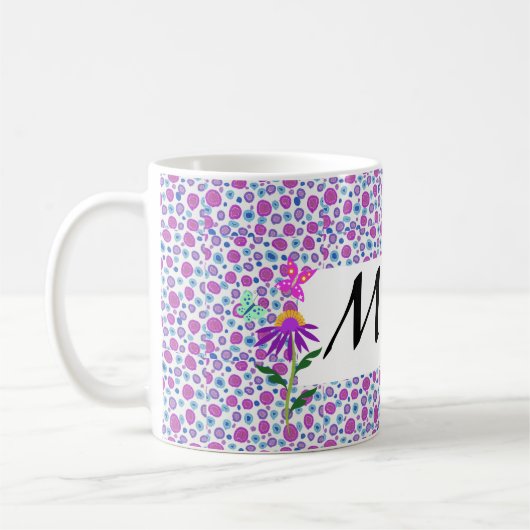 Hübsch Pastel Polka Dot Editable Kaffeetasse (Links)