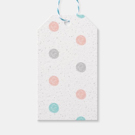 Hübsch Pastel Polka Dot Geschenkanhänger (Vorderseite)