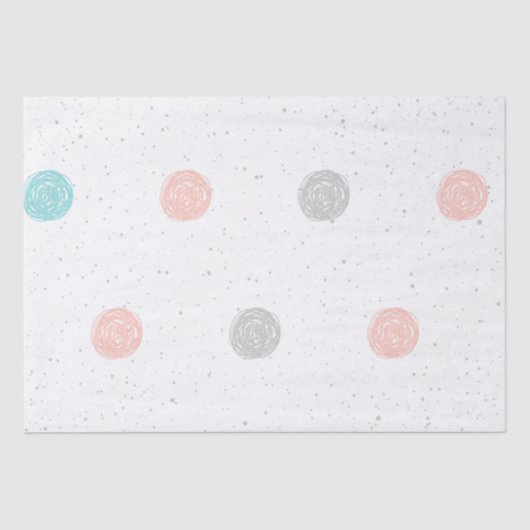 Hübsch Pastel Polka Dot Seidenpapier (Vorderseite)