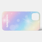 Hübsch Pastel Rainbow Sparkle Girly Personalisiert Case-Mate iPhone Hülle (Rückseite (Horizontal))