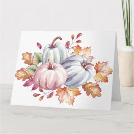 Hübsch Pastel Watercolor Pumpkins Karte
