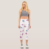 Hübsch Pastell Butterfly Capri Leggings (Vorderseite)