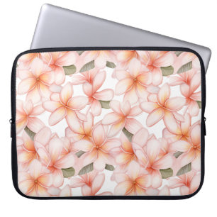 Hübsch Pastell Pink Plumeria Frangipani Floral Laptopschutzhülle