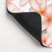 Hübsch Pastell Pink Plumeria Frangipani Floral Mousepad (Ecke)