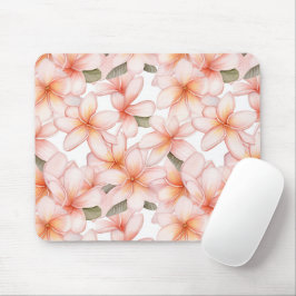Hübsch Pastell Pink Plumeria Frangipani Floral Mousepad