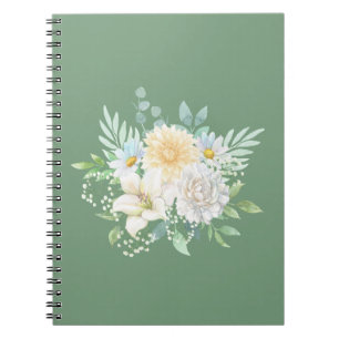 Hübsch Pastell Watercolor Floral Notebook Notizblock