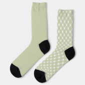 Hübsch Pastellgrün, ungerade Socken (Linkes Detail)