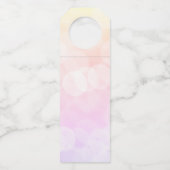 Hübsch Pastellrosa 21. Geburtstagsdesign Flaschenanhänger (Rückseite)