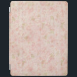 Hübsch Pastellrosa iPad Hülle<br><div class="desc">Sanft bedrückte weiche Pastellrosen und Blätter auf einem hellrosa Hintergrund.</div>