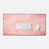 Hübsch Peach Abstrakt texturiert Schreibtischunterlage (Tastatur & Maus)