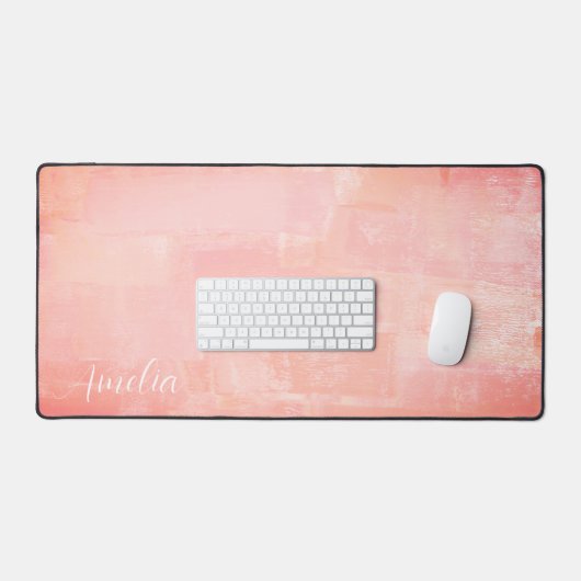 Hübsch Peach Abstrakt texturiert Schreibtischunterlage (Tastatur & Maus)