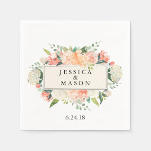 Hübsch Peach Brautparty Napkins Serviette
