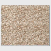 Hübsch Peach Brown Leopard Print Geschenkpapier (Flach)