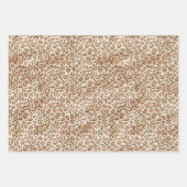 Hübsch Peach Brown Leopard Print Geschenkpapier Set (Vorderseite 2)