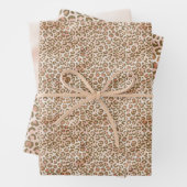 Hübsch Peach Brown Leopard Print Geschenkpapier Set (Beispiel)