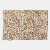 Hübsch Peach Brown Leopard Print Geschirrtuch (Horizontal)