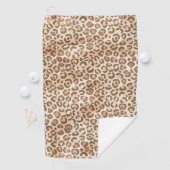 Hübsch Peach Brown Leopard Print Golfhandtuch (Insitu)
