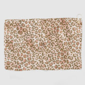 Hübsch Peach Brown Leopard Print Golfhandtuch (Horizontal)
