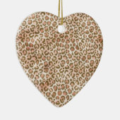 Hübsch Peach Brown Leopard Print Keramik Ornament (Rechts)