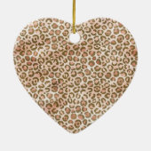 Hübsch Peach Brown Leopard Print Keramik Ornament (Hinten)