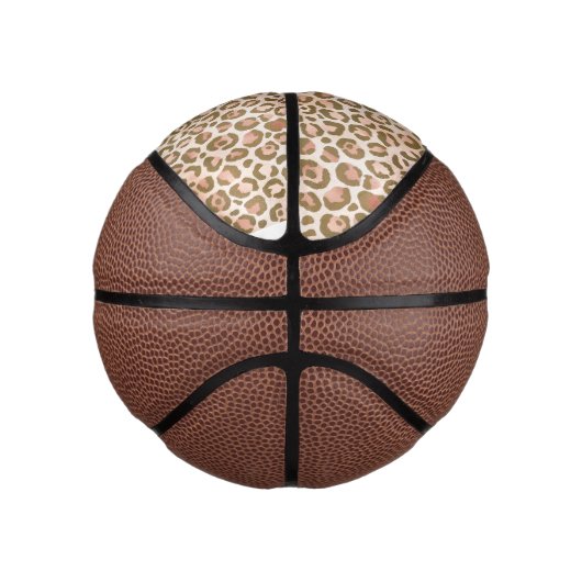 Hübsch Peach Brown Leopard Print Mini Basketball (Rechts)