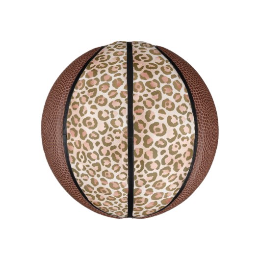Hübsch Peach Brown Leopard Print Mini Basketball (Vertikal)