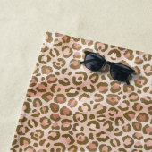 Hübsch Peach Brown Leopard Print Strandtuch (Beispiel)