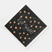 Hübsch Peach Floral Gemustert Serviette (Ecke)