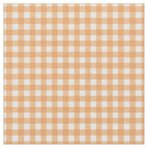 Hübsch Peach Gingham für Zuhause Canning Lids über Stoff