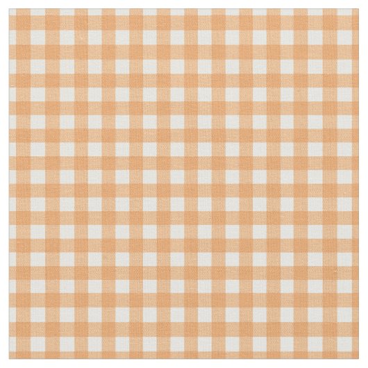 Hübsch Peach Gingham für Zuhause Canning Lids über Stoff (Nahaufnahme)