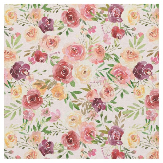 Hübsch Peach Peony Floral Stoff (Nahaufnahme)