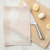 Hübsch Peach Pink Creme Kariert Geschirrtuch (Viertel Falte)