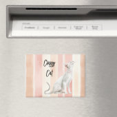 Hübsch Peach Pink Creme Streifen Magnet (In Situ (Geschirrspüler))