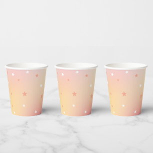 Hübsch Peach Stars Cowgirl Glam Brautparty Pappbecher