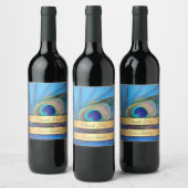 Hübsch Peacock Feather Weinetikett (Flaschen)