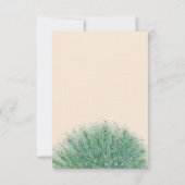 Hübsch Peacock Feathers UAWG RSVP Karte (Rückseite)