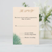 Hübsch Peacock Feathers UAWG RSVP Karte (Stehend Vorderseite)