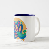 Hübsch Peacock One Zweifarbige Tasse (VorderseiteRechts)