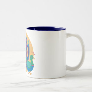 Hübsch Peacock One Zweifarbige Tasse