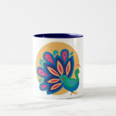 Hübsch Peacock One Zweifarbige Tasse (Mittel)