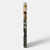 Hübsch Peacock Pink Gold Case-Mate iPhone Hülle (Rückseite / Links)