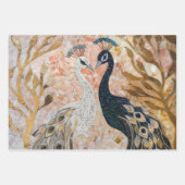 Hübsch Peacock Pink Gold Glam Geschenkpapier Set (Vorderseite)