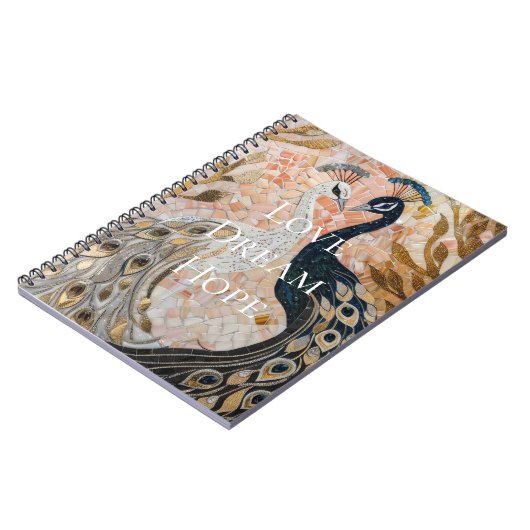 Hübsch Peacock Pink Gold Notizblock (Linke Seite)