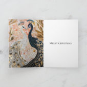 Hübsch Peacock Pink Gold Weihnachten Karte (Innenseite)