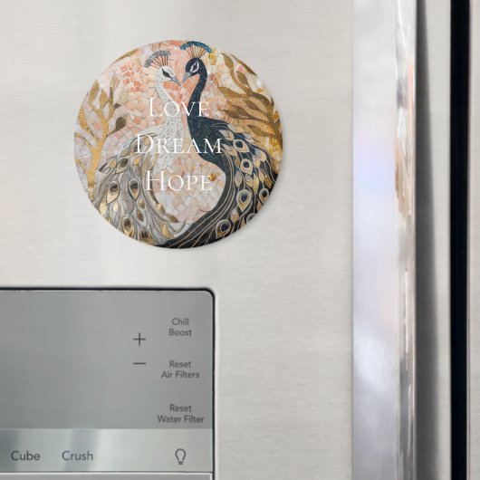 Hübsch Peacock Pink Gold Weihnachten Magnet (In Situ (Kühlschrank))